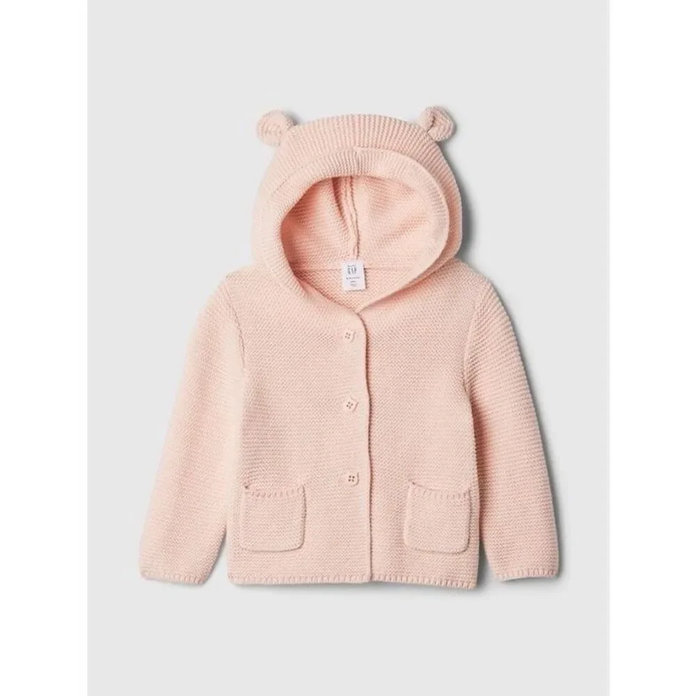 GAP Baby Bear Cardigan Milkshake Pink 6-12MO